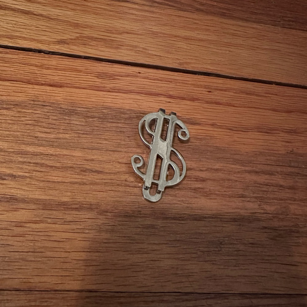 Silver Dollar Sign Money Clip